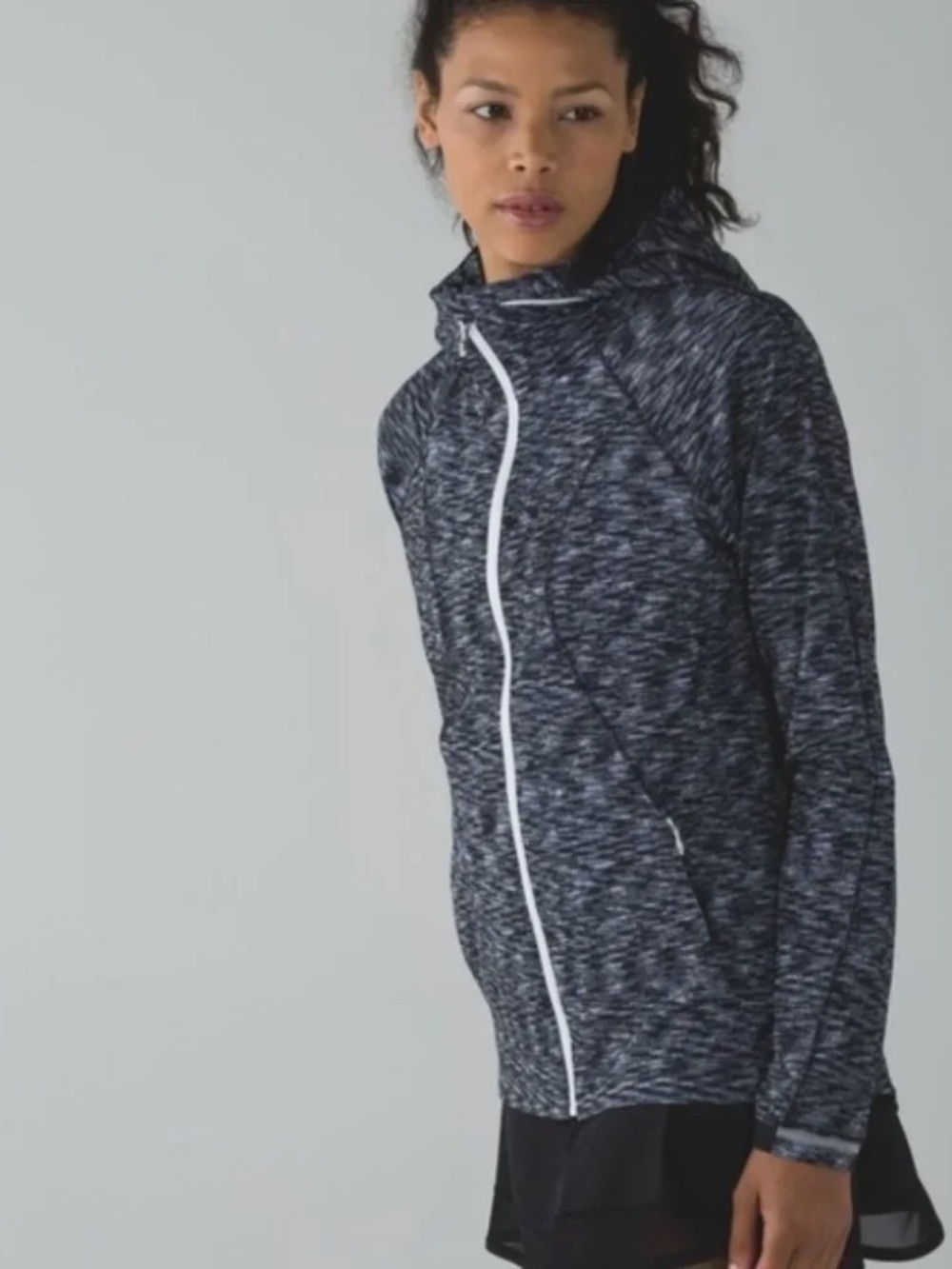 Lululemon Go The Distance Jacket - Dramatic Static White Black